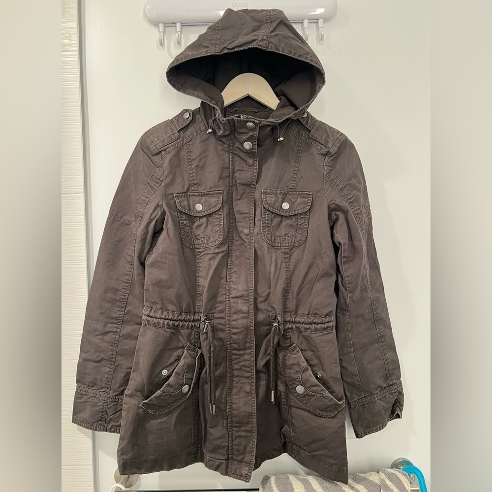 Esprit Women light Brown Hooded Utility Jacket size 8